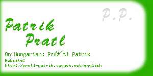 patrik pratl business card